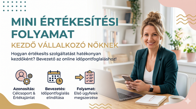 03/Mini értékesítési folyamat kezdő vállalkozó nőknek szolgáltatás értékesítéshez - időpontfoglás bevezetése